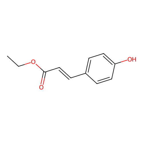 Ethyl 3-(4-hydroxyphenyl)prop-2-enoate structure