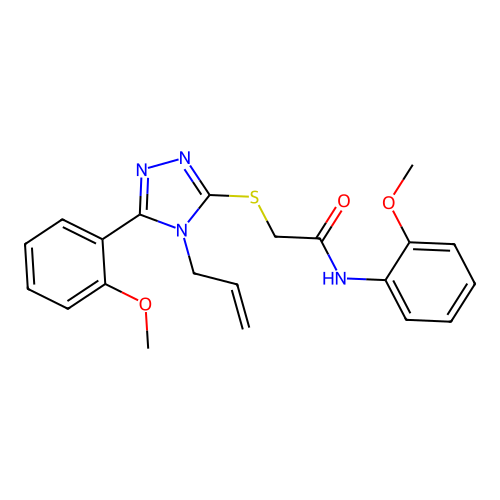 N-(2-methoxyphenyl)-2-{[5-(2-methoxyphenyl)-4-(prop-2-en-1-yl)-4H-1,2,4-triazol-3-yl]sulfanyl}acetamide structure