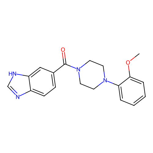 1H-benzimidazol-6-yl[4-(2-methoxyphenyl)piperazin-1-yl]methanone structure