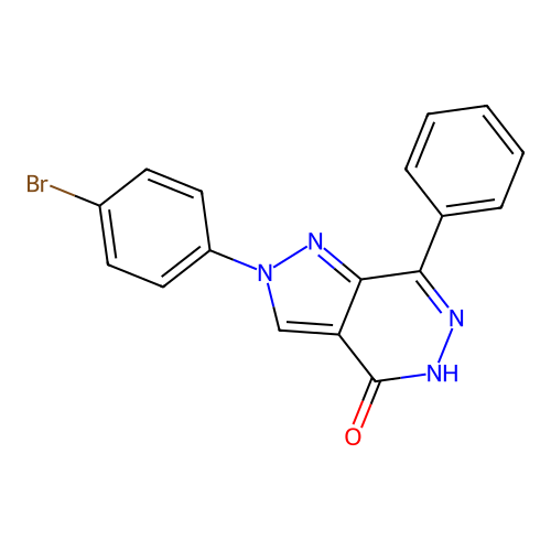 2-(4-Bromophenyl)-2,5-dihydro-7-phenyl-4H-pyrazolo[3,4-d]pyridazin-4-one structure