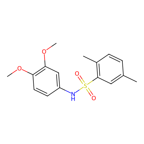 N-(3,4-dimethoxyphenyl)-2,5-dimethylbenzenesulfonamide structure