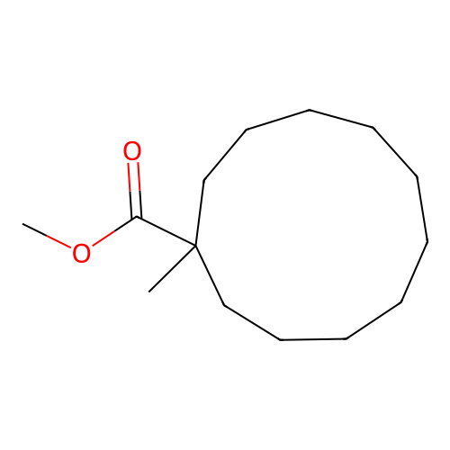 Cycloundecanecarboxylic acid, 1-methyl-, methyl ester structure