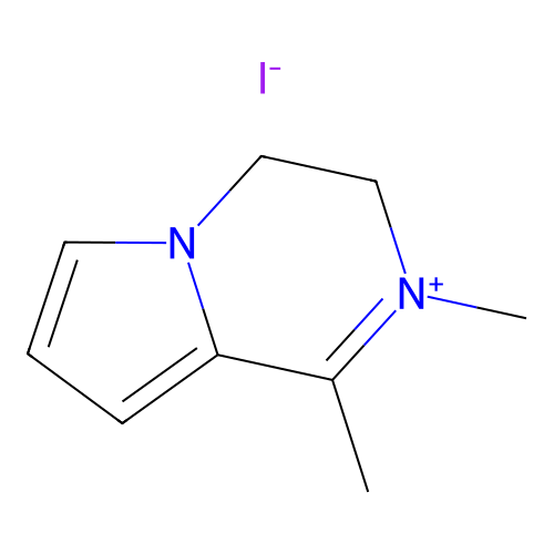 3,4-Dihydro-1,2-dimethylpyrrolo(1,2-a)pyrazinium iodide structure