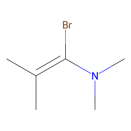 1-bromo-N,N,2-trimethylprop-1-en-1-amine structure
