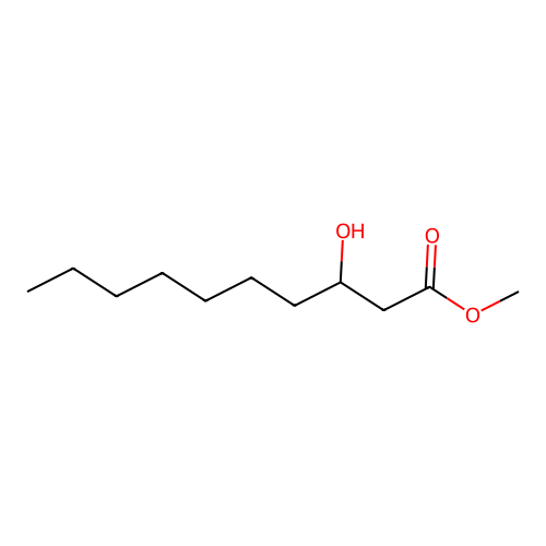 Methyl 3-hydroxydecanoate structure