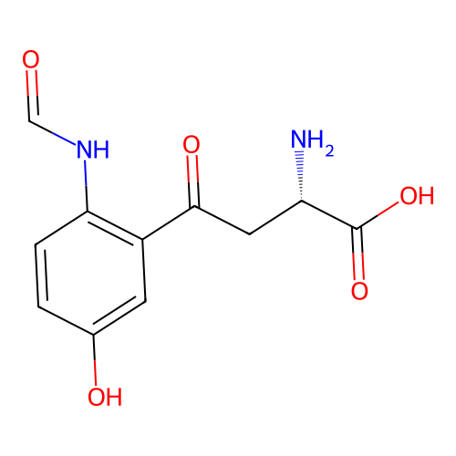 5-hydroxy-N-formyl-L-kynurenine structure