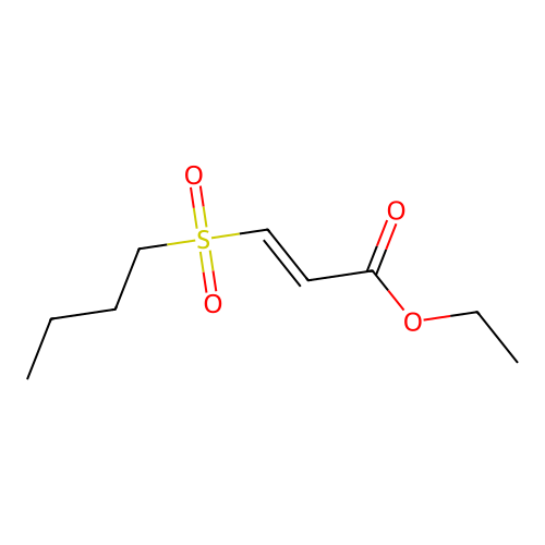Acrylic acid, 3-(butylsulfonyl)-, ethyl ester structure