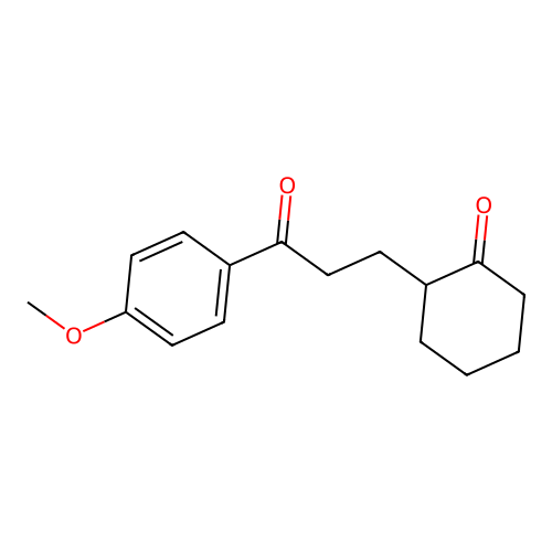 2-(3-(4-Methoxyphenyl)-3-oxopropyl)cyclohexanone structure