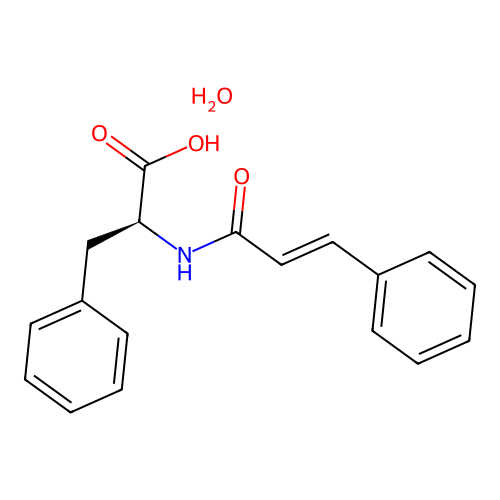 Alanine, N-cinnamoyl-3-phenyl-, hydrate, L- structure