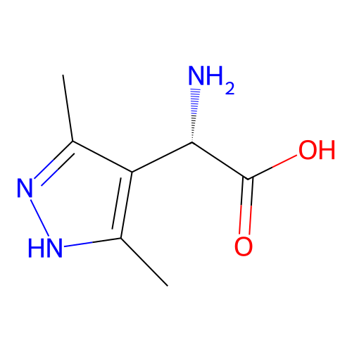 (2S)-2-amino-2-(3,5-dimethyl-1H-pyrazol-4-yl)acetic acid structure