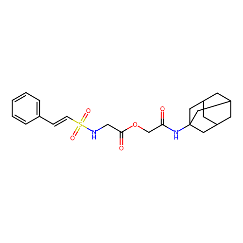 [(Adamantan-1-yl)carbamoyl]methyl 2-(2-phenylethenesulfonamido)acetate structure