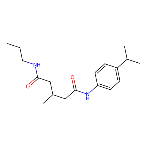 3-methyl-N-[4-(propan-2-yl)phenyl]-N'-propylpentanediamide structure