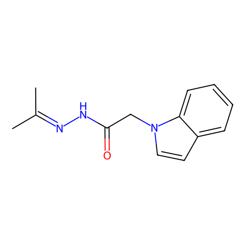 2-(1H-indol-1-yl)-N'-(propan-2-ylidene)acetohydrazide structure