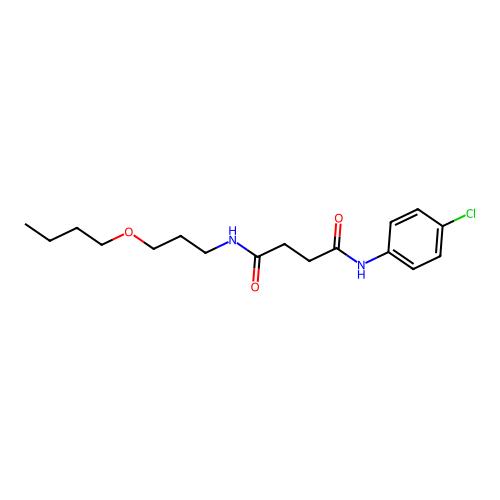 N-(3-butoxypropyl)-N'-(4-chlorophenyl)butanediamide structure
