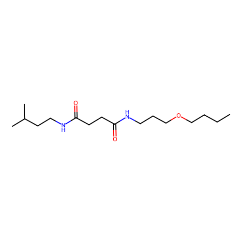 N-(3-butoxypropyl)-N'-(3-methylbutyl)butanediamide structure