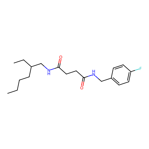 N-(2-ethylhexyl)-N'-(4-fluorobenzyl)butanediamide structure