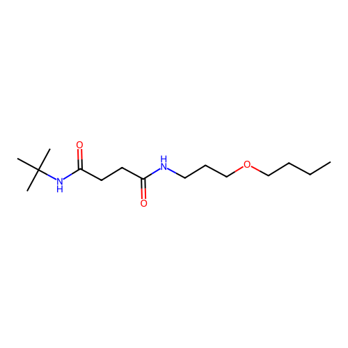N-(3-butoxypropyl)-N'-tert-butylbutanediamide structure