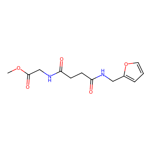 methyl N-{4-[(furan-2-ylmethyl)amino]-4-oxobutanoyl}glycinate structure