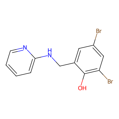 2,4-Dibromo-6-[(pyridin-2-ylamino)methyl]phenol structure