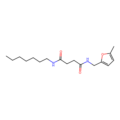 N-heptyl-N'-[(5-methylfuran-2-yl)methyl]butanediamide structure