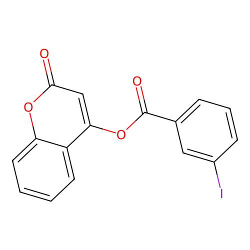 2-oxo-2H-chromen-4-yl 3-iodobenzoate structure