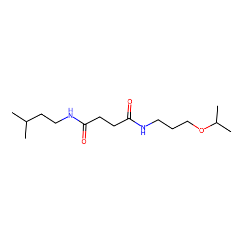 N-(3-methylbutyl)-N'-[3-(propan-2-yloxy)propyl]butanediamide structure