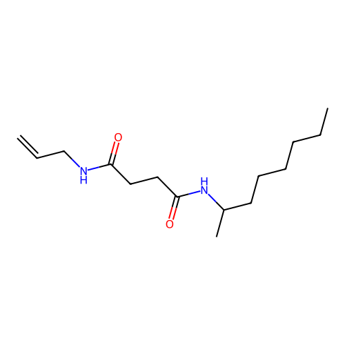 N-(octan-2-yl)-N'-(prop-2-en-1-yl)butanediamide structure