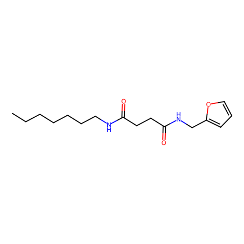 N-(furan-2-ylmethyl)-N'-heptylbutanediamide structure