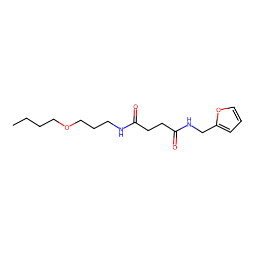 N-(3-butoxypropyl)-N'-(furan-2-ylmethyl)butanediamide structure