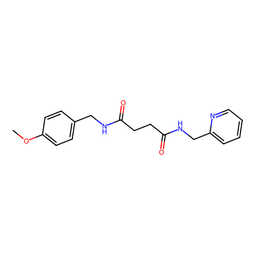 N-(4-methoxybenzyl)-N'-(pyridin-2-ylmethyl)butanediamide structure