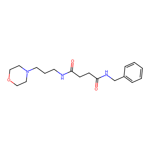 N-benzyl-N'-[3-(morpholin-4-yl)propyl]butanediamide structure