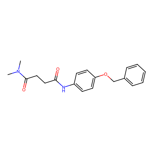 N'-[4-(benzyloxy)phenyl]-N,N-dimethylbutanediamide structure