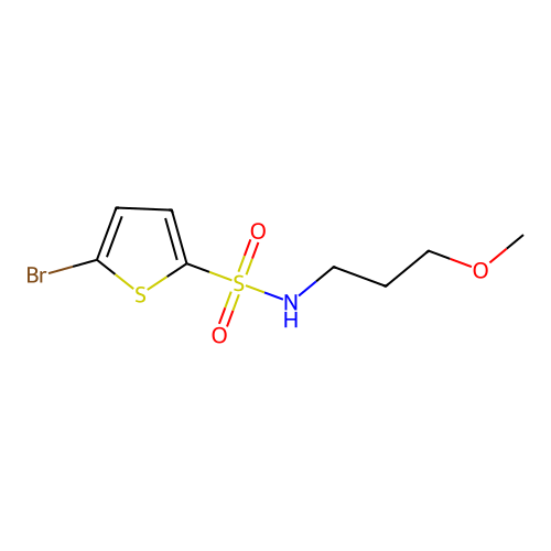 5-bromo-N-(3-methoxypropyl)thiophene-2-sulfonamide structure
