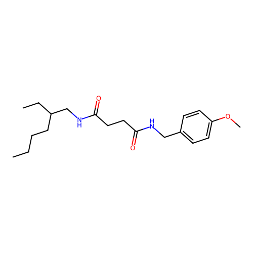 N-(2-ethylhexyl)-N'-(4-methoxybenzyl)butanediamide structure