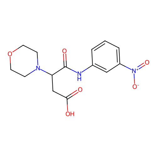 3-Morpholino-4-((3-nitrophenyl)amino)-4-oxobutanoic acid structure