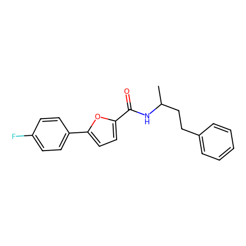 5-(4-fluorophenyl)-N-(4-phenylbutan-2-yl)furan-2-carboxamide structure