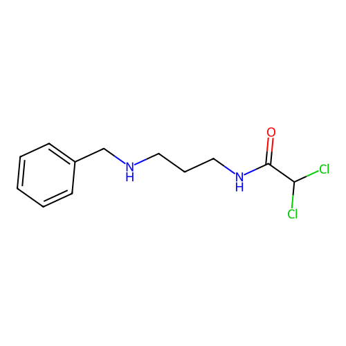 N-[3-(benzylamino)propyl]-2,2-dichloroacetamide structure