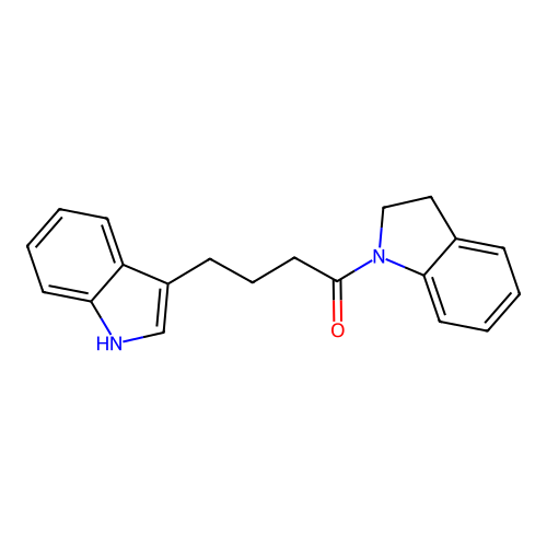 4-(1H-indol-3-yl)-1-(indolin-1-yl)butan-1-one structure