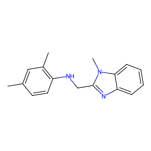 2,4-dimethyl-N-[(1-methyl-1H-benzimidazol-2-yl)methyl]aniline structure