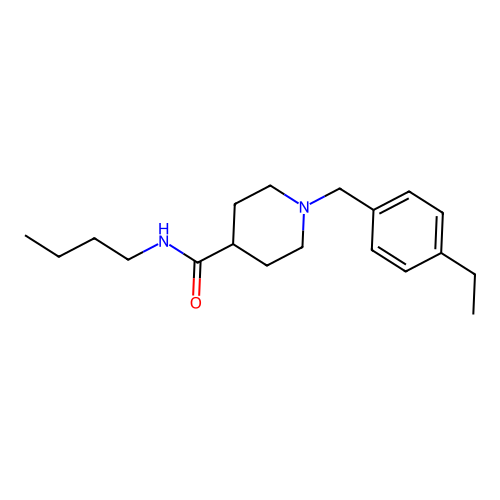N-butyl-1-(4-ethylbenzyl)piperidine-4-carboxamide structure