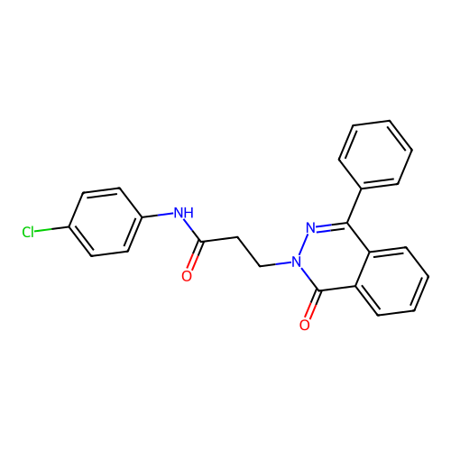 N-(4-chlorophenyl)-3-(1-oxo-4-phenylphthalazin-2(1H)-yl)propanamide structure