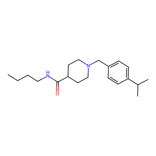 N-butyl-1-[4-(propan-2-yl)benzyl]piperidine-4-carboxamide structure