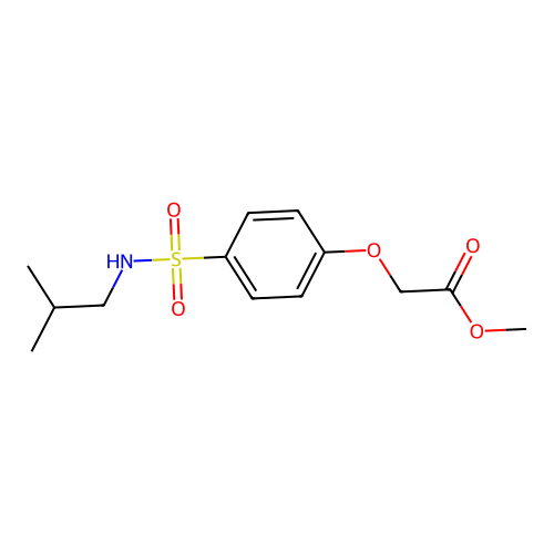 Methyl {4-[(2-methylpropyl)sulfamoyl]phenoxy}acetate structure