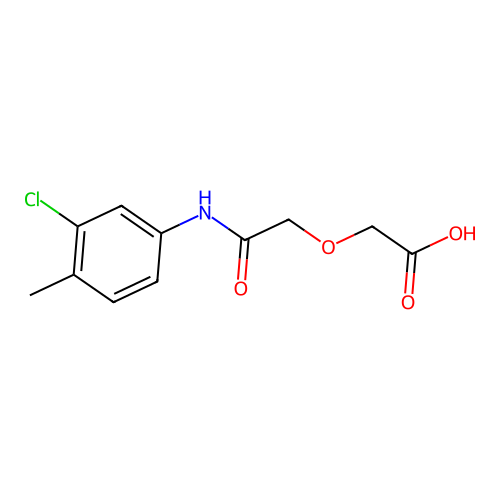 {2-[(3-Chloro-4-methylphenyl)amino]-2-oxoethoxy}acetic acid structure