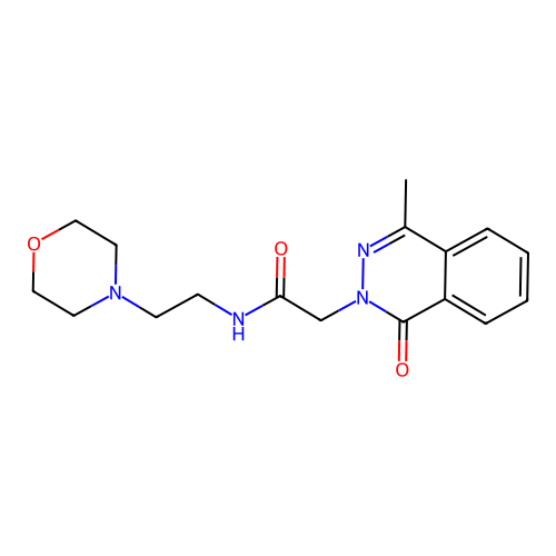 2-(4-methyl-1-oxophthalazin-2(1H)-yl)-N-[2-(morpholin-4-yl)ethyl]acetamide structure