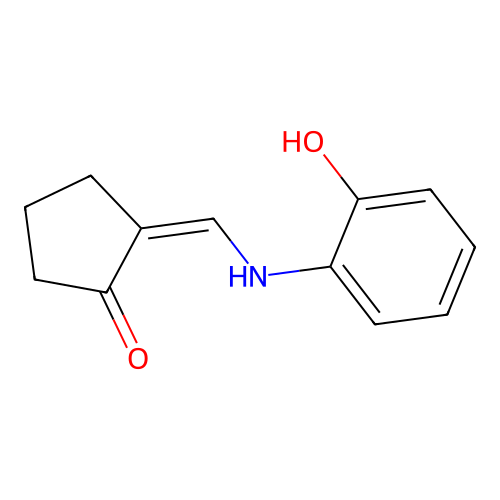 (2Z)-2-{[(2-hydroxyphenyl)amino]methylidene}cyclopentanone structure