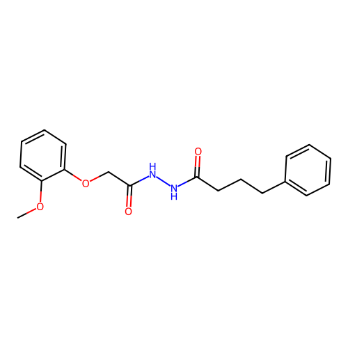 N'-[(2-methoxyphenoxy)acetyl]-4-phenylbutanehydrazide structure