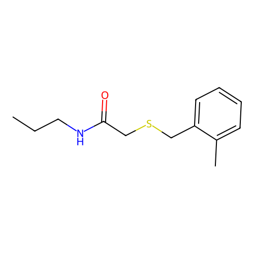 2-[(2-methylbenzyl)sulfanyl]-N-propylacetamide structure