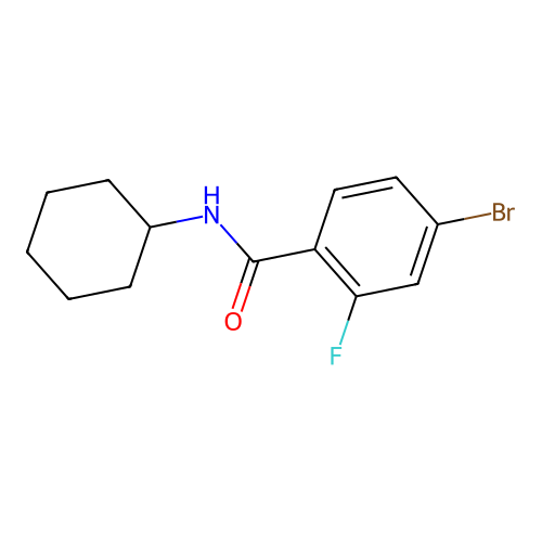 4-bromo-N-cyclohexyl-2-fluorobenzamide structure