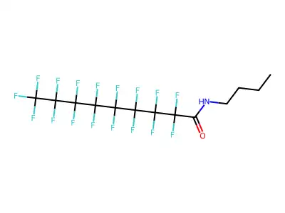 N-Butyl-2,2,3,3,4,4,5,5,6,6,7,7,8,8,9,9,9-heptadecafluorononanamide structure